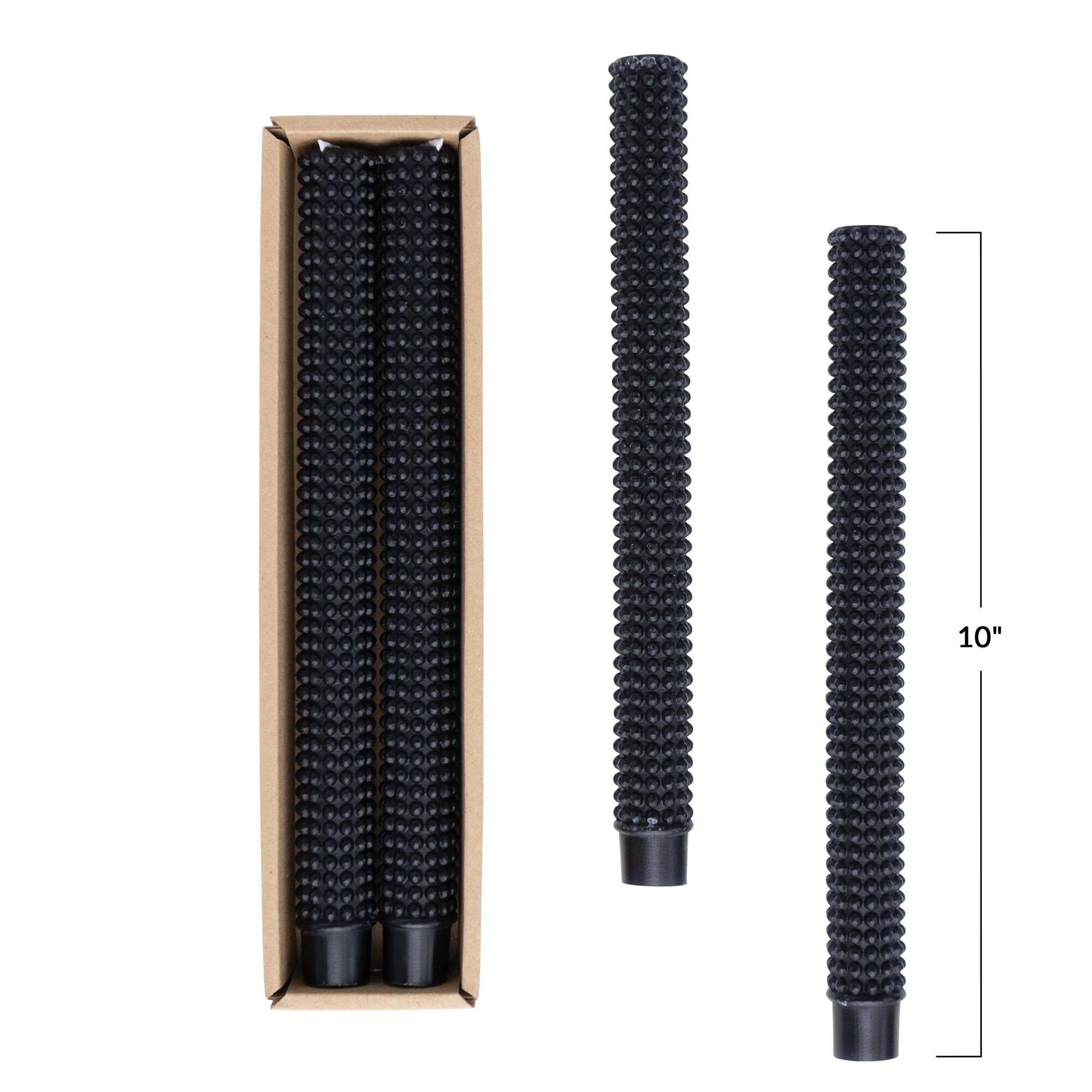 Hello Honey® 10" Unscented Hobnail Taper Candles In Box Set